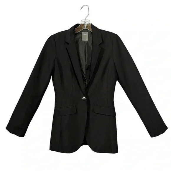 Smart Set, Classic  Single-Button Black Blazer, Size 0 - Picture 2 of 7